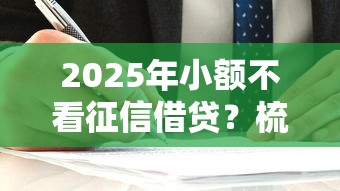 2025年小额不看征信借贷？梳理五个容易下到款的平台