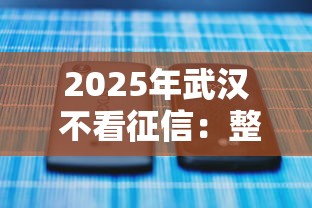 2025年武汉 不看征信：整理5个网贷平台