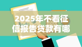 2025年不看征信报告贷款有哪些？推荐5个有没有正规的贷款平台