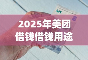 2025年美团借钱借钱用途：梳理五个严重逾期能借钱的app网黑口子