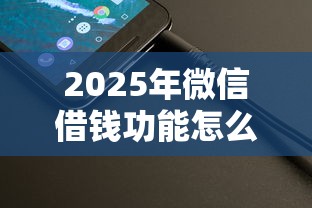 2025年微信借钱功能怎么开不了，整理五个黑口子秒下款