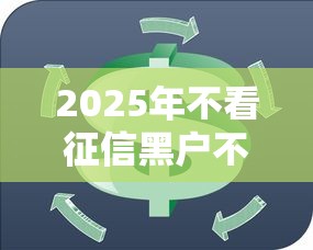 2025年不看征信黑户不看芝麻分，整合五个好用的贷款平台