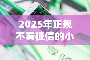 2025年正规不看征信的小额贷款口子可靠吗安全吗？分享5个2025花户借钱的平台100%能借到