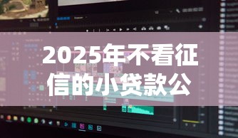 2025年不看征信的小贷款公司?整合5个黑户无条件下款的软件 2025年不看征信的小贷款公司?整合5个黑户无条件下款的软件