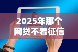2025年那个网贷不看征信的:分享5个正规平台贷款