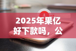 2025年果亿好下款吗，公布5个能贷款的平台