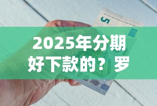 2025年分期好下款的？罗列五个网贷2000的平台