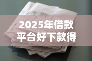 2025年借款平台好下款得？看看这五个征信花了能下款平台