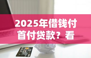 2025年借钱付首付贷款？看看这五个苹果贷款平台