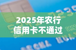 2025年农行信用卡不通过d级？推荐5个借款平台借钱额度高