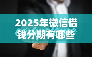 2025年微信借钱分期有哪些，梳理五个可靠的贷款平台