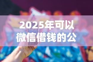 2025年可以微信借钱的公众号：推荐五个年纪65能贷款的平台