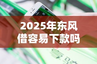 2025年东风借容易下款吗，分享5个最容易下款的贷款平台不看征信