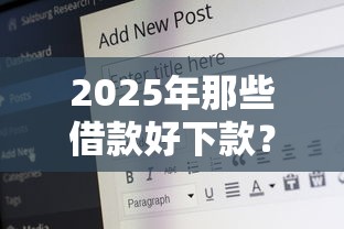 2025年那些借款好下款？梳理5个17岁网贷平台