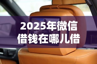2025年微信借钱在哪儿借？看看这5个登峰购绝对能下的口子