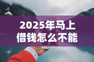 2025年马上借钱怎么不能借钱了？分享五个网上借钱平台好借