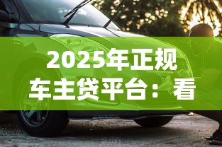 2025年正规车主贷平台：看看这5个平台借款容易通过不看征信的