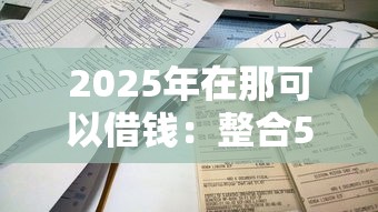 2025年在那可以借钱：整合5个平台借款容易通过不看征信的