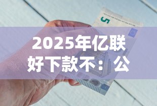 2025年亿联好下款不：公布5个黑户能在借款平台借到钱