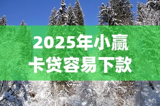 2025年小赢卡贷容易下款：推荐5个18岁必下款的网贷app