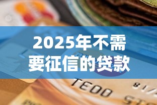 2025年不需要征信的贷款平台无需绑定银行卡，看看这5个贷款平台网