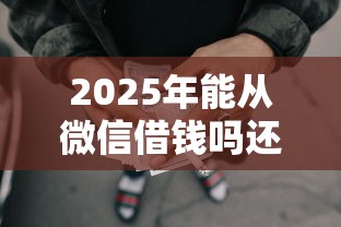 2025年能从微信借钱吗还信用卡，看看这5个不看征信负债的网贷百分百下款口子