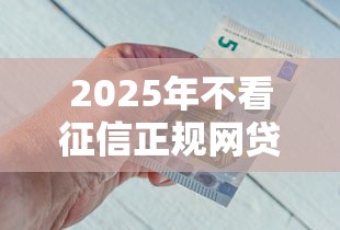 2025年不看征信正规网贷：公布五个有什么好的贷款平台