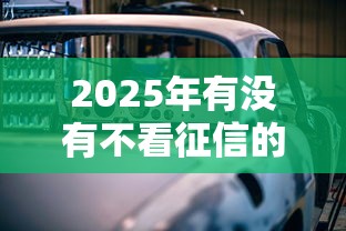 2025年有没有不看征信的车抵押，整合五个正规平台贷款