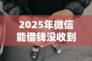 2025年微信能借钱没收到信息吗：罗列5个黑户用借款平台可贷到款