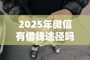 2025年微信有借钱途径吗，公布5个网贷网贷平台好借款