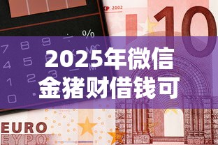 2025年微信金猪财借钱可靠吗，整理5个全网最全的黒口子平台