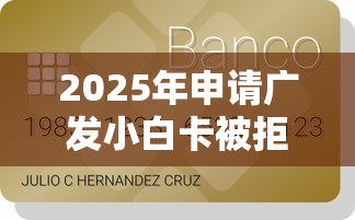 2025年申请广发小白卡被拒？罗列5个网贷款平台