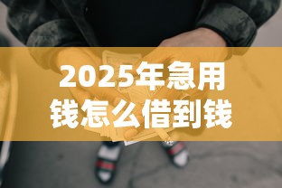 2025年急用钱怎么借到钱？推荐五个500借款口子