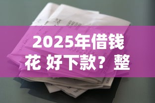 2025年借钱花 好下款？整理5个借款平台容易通过不看征信
