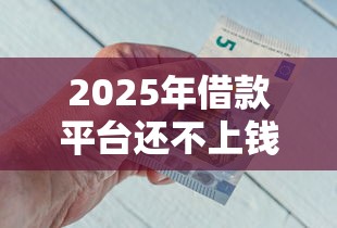 2025年借款平台还不上钱怎么办呢：梳理五个正规的借钱平台