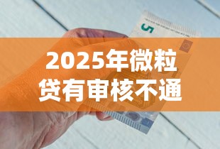 2025年微粒贷有审核不通过，看看这五个官方借钱平台