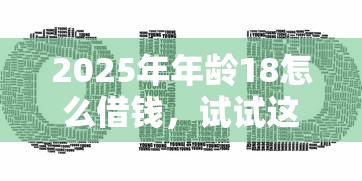 2025年年龄18怎么借钱，试试这5个贷款平台正规