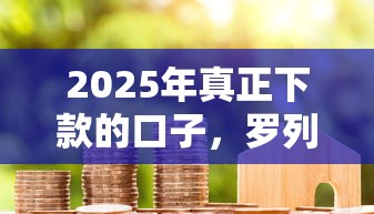 2025年真正下款的口子，罗列5个公积金贷款的平台
