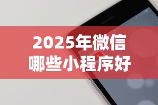 2025年微信哪些小程序好下款快：罗列五个分期贷款平台好