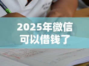2025年微信可以借钱了怎么操作？试试这五个17岁学生贷款平台