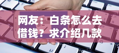 网友：白条怎么去借钱？求介绍几款那些平台可以借钱