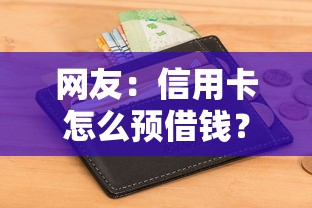 网友：信用卡怎么预借钱？求介绍几款不查征信好下款的网贷软件