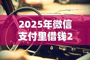 2025年微信支付里借钱200：公布5个车辆抵押贷款平台