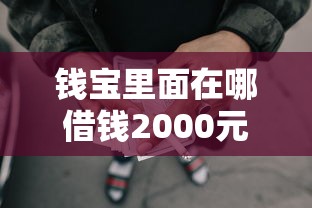 钱宝里面在哪借钱2000元无门槛本月借款平台力荐！分享小额网贷口子2000元无门槛借款