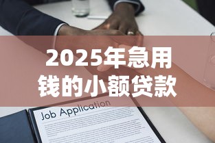 2025年急用钱的小额贷款？整理5个黑户能在借款平台借到钱