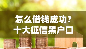 怎么借钱成功？十大征信黑户口子能贷款推荐