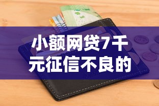 小额网贷7千元征信不良的黑户在平台可以借款，小金钱包下款容易吗的7个平台介绍