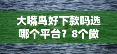 大嘴鸟好下款吗选哪个平台？8个微信借钱平台推荐