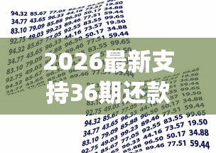 2026最新支持36期还款的贷款app，总结十个十八岁借款平台秒过的软件！