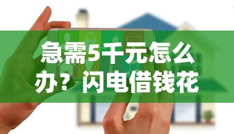 急需5千元怎么办？闪电借钱花怎么样试试这6个无门槛平台